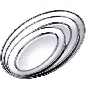 Service de 3 plats ovales inox