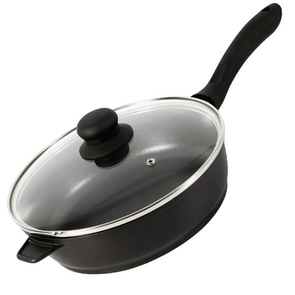 SAUTEUSE 28 CM EN FONTE D'ALUMINIUM AVEC COUVERCLE EN SILICONE SYCAMORE  ST28TFI DE KITCHENCOOK