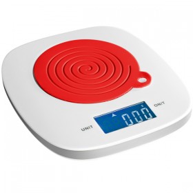 Balance de cuisine blanc et rouge