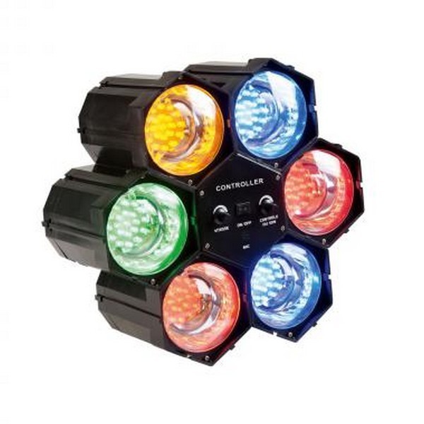 Jeu de lumière disco 6 spots LED Essentielle déco
