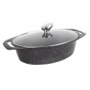 Cocotte ovale façon pierre 33,5cm