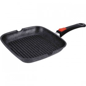 Poêle grill 28 cm fonte d'alu effet pierre