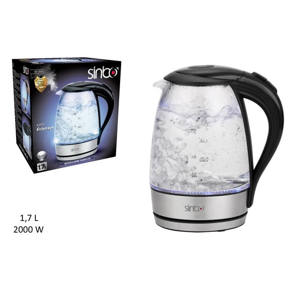 Bouilloire électrique Adler AD 08W Sans Fil - 1L - Sans BPA - Arrêt Auto - 850W