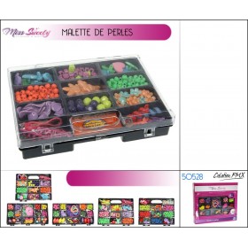 Mallette de perles colorées