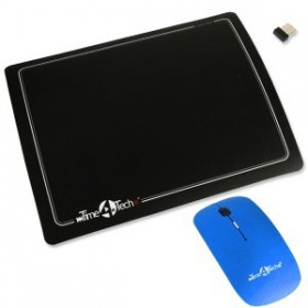 Souris optique sans fil ROUGE + tapis