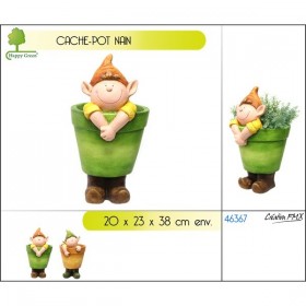 Cache-pot nain déco. de jardin