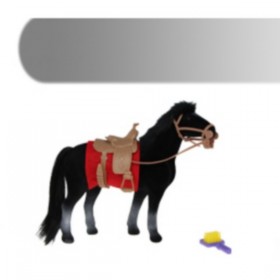 Cheval floqué noir