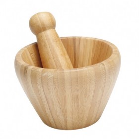 Mortier pilon bambou