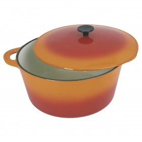 Cocotte en fonte d'acier ronde capacité 9 litres
