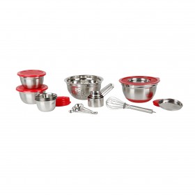 Batterie de cuisine 27 ustensiles inox et ABS