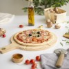 Plateau à pizza en bois avec sa roulette