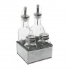 Set huile vinaigre sel poivre Support en inox