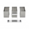 Rectangle emportes-pièces lot de 3 et poussoir Inox