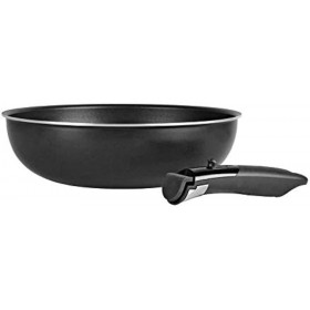 Wok alu Sitram 28 cm tous feux avec poignée amovible