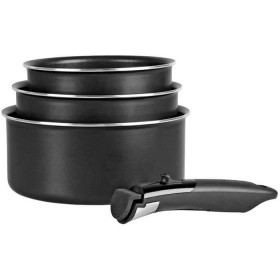 Casseroles en fonte d'aluminium Sitram lot de 3 avec poignée amovible