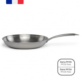 Poêle en acier inoxydable 28 cm sans PFOA Qualité Française