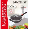 Sauteuse 28 cm fonte d'aluminium effet pierre poignée amovible KAMBERG®
