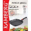 Poêle grill 24 cm fonte d'alu effet pierre