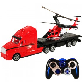 Camion et hélicoptère télécommandé