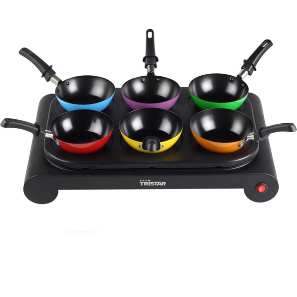 Set 6 mini woks mini crêpes party Tristar